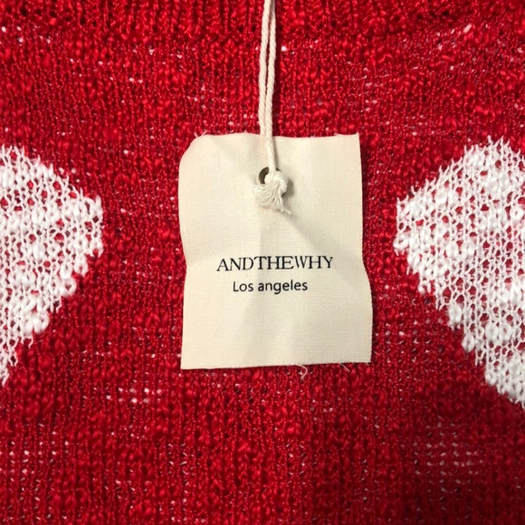 ❤️VALENTINES DAY NEW RED ALL OVER HEART DISTRESSED SWEATER - Picture 5 of 15